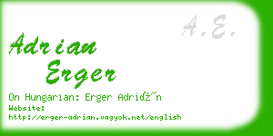 adrian erger business card